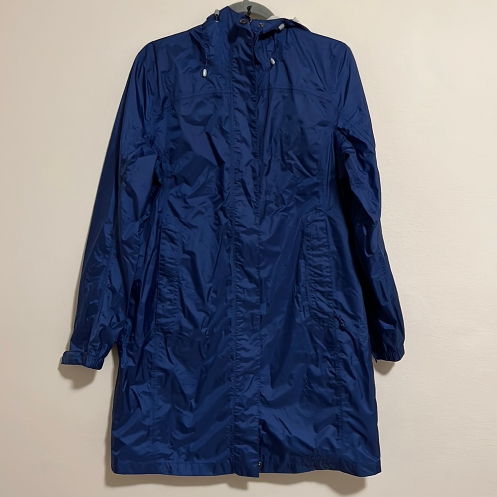 L.L Bean M rain long rain coat women’s size m blue